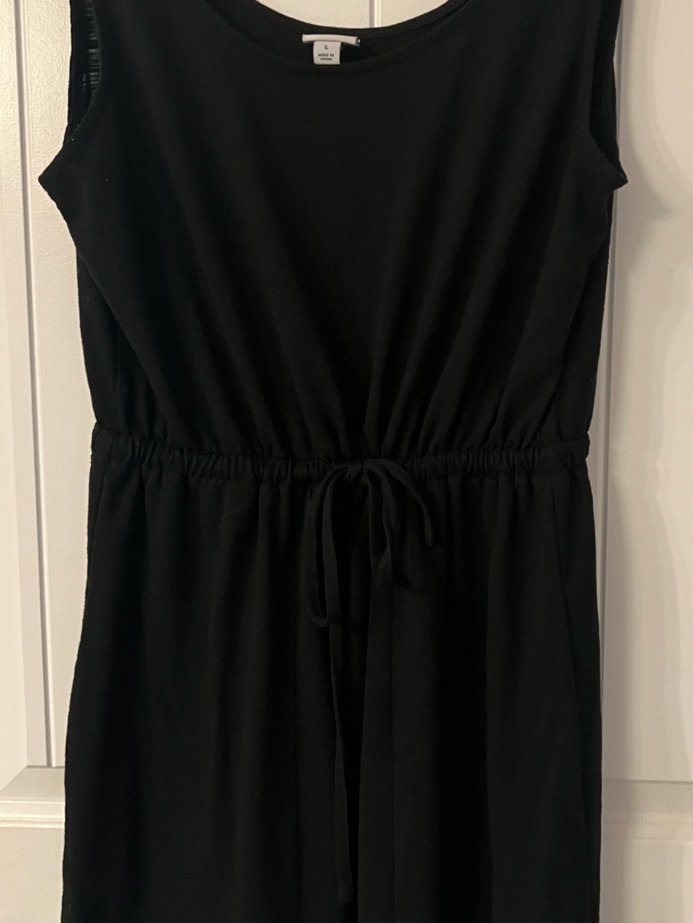 A New Day Black Sleeveless Maxi Dress with Drawstring Waist - Picture 4 of 5